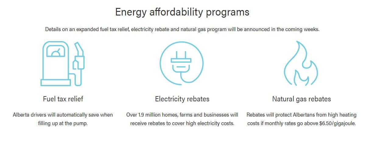 Alberta Government Energy Rebate Program