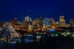 lit edmonton skyline